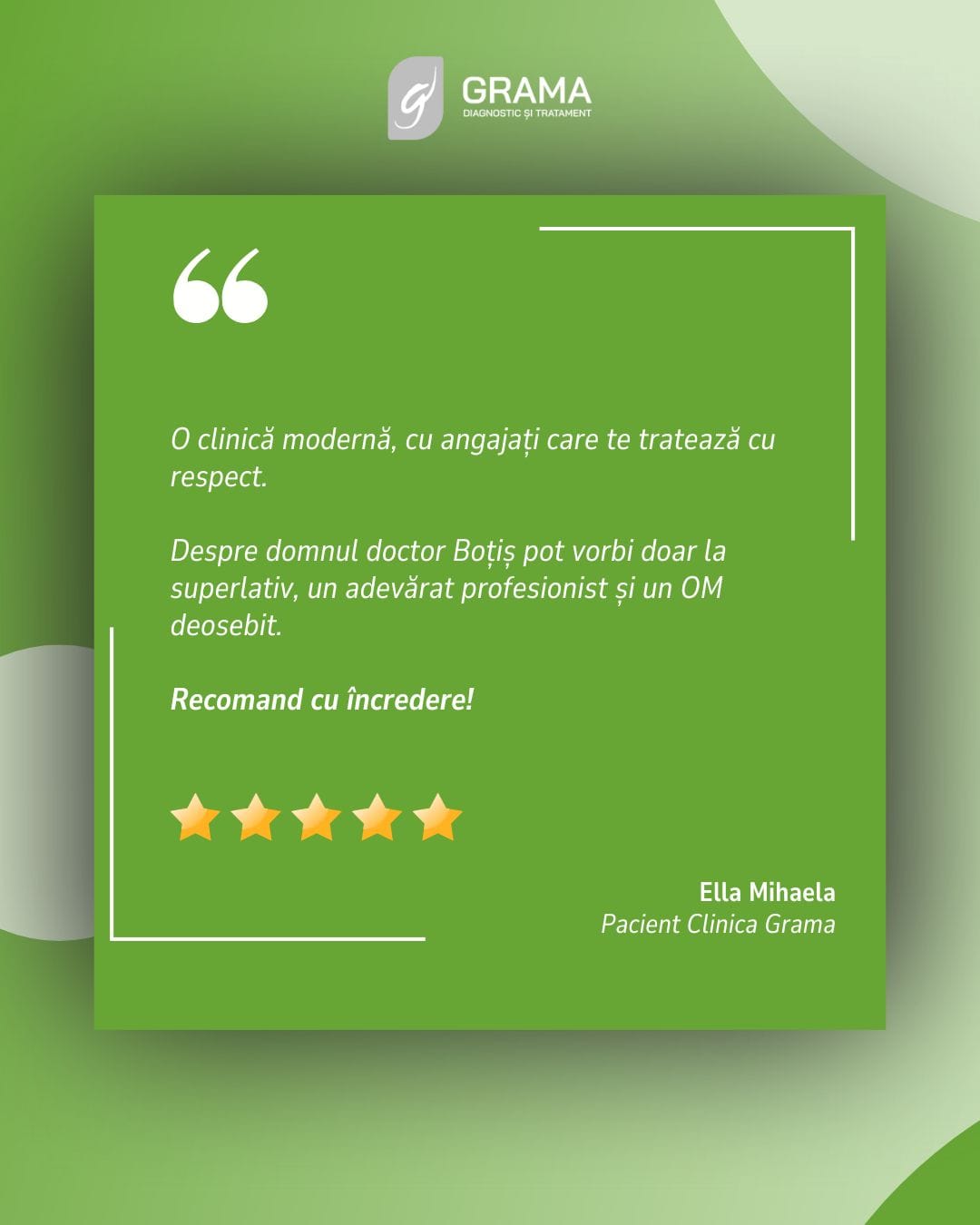Testimonial - Clinica Grama